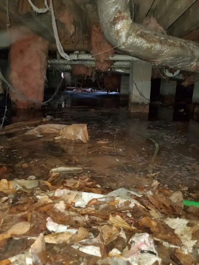 Crawl space flood assessment for Commercial Water Damage Restoration in Glen Ridge