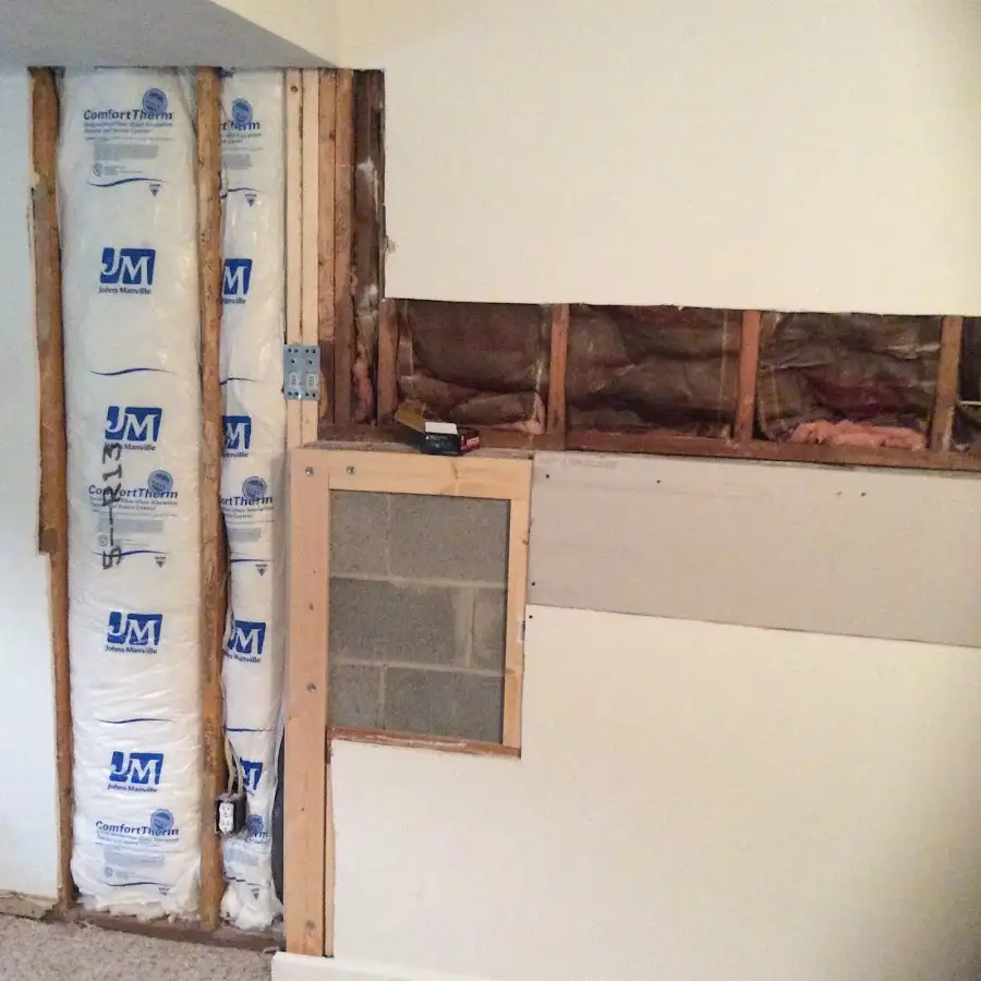 Wall insulation replacement during Structural Drying in Glen Ridge